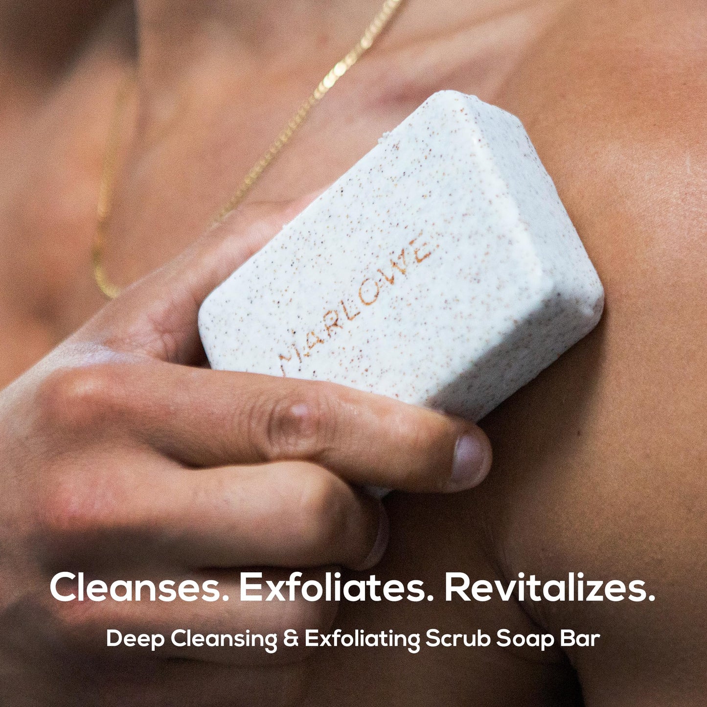 MARLOWE No. 102 Body Scrub Soap — 7 oz, Exfoliating Bar with Shea Butter, Olive Oil & Green Tea