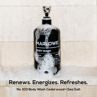 MARLOWE No. 103 Body Wash – Cedarwood & Sea Salt, 15 oz