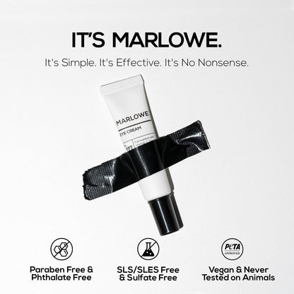 MARLOWE. No. 127 Mens Eye Cream | Vitamin C, Caffeine & Squalane for Puffiness, Wrinkles & Dark Circles