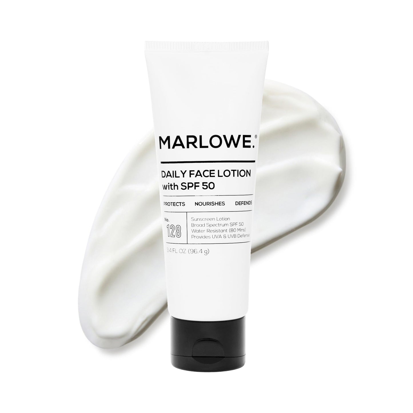 MARLOWE. No. 128 SPF 50 Men's Facial Lotion – Oil-Free, 3.4 oz