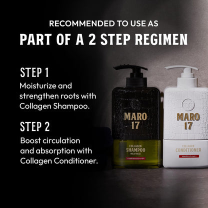 MARO17 Collagen Shampoo – Gentle Deep-Cleanse for Dandruff, Hydration & Collagen Support