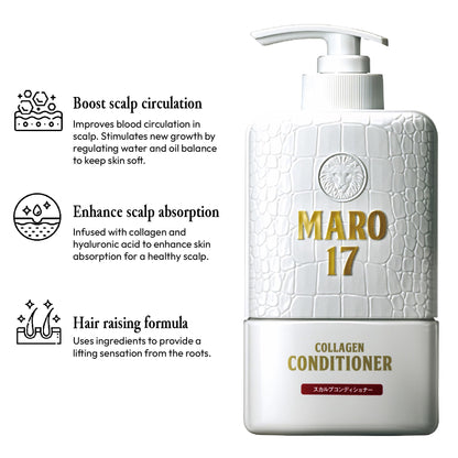 MARO17 Japan's #1 Collagen Conditioner for Men | Scalp Circulation & Hair Growth Support