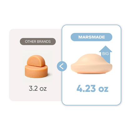 Mars Made Castor Oil Shampoo Bar – Hydrating Solid Shampoo for All Hair Types