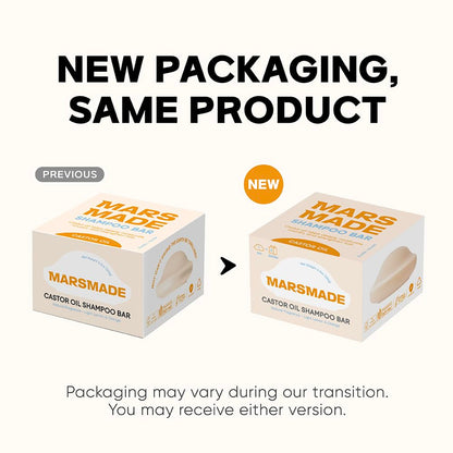 Mars Made Castor Oil Shampoo Bar – Hydrating Solid Shampoo for All Hair Types
