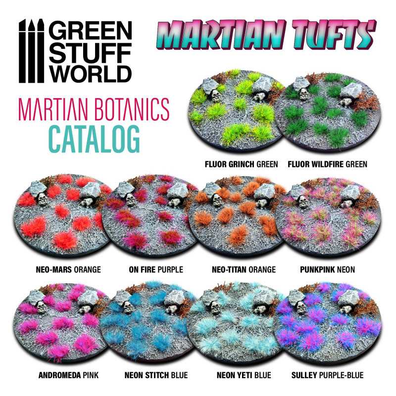 Green Stuff World - Martian Fluor Tufts - ON FIRE PURPLE