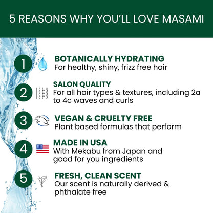 MASAMI Mekabu Hydrating Conditioner 32 oz Refill Pouch | Sustainable, Color-Safe, Vegan & Cruelty-Free