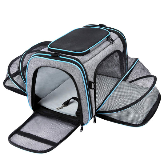 MASKEYON Airline Approved Pet Carrier — Large Soft Sided Expandable TSA Carrier for Cats, Dogs & Small Pets