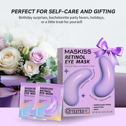 Maskiss Retinol Under Eye Patches (24 Pairs) – Firming, Hydration & Brightening
