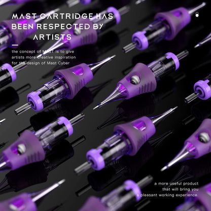 MAST TATTOO Cyber Cartridges Needles 0803RL – Disposable 20 Round Liner/Super Bugpin