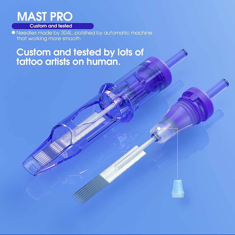 MAST TATTOO Mast Pro Cartridges 20Pcs – Disposable Bugpin Magnum 1005M Needles