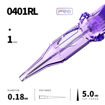 Mast Tattoo Pro 0401RL Ultra-Fine Round Liner Needles — 0.18mm for Precise Permanent Makeup