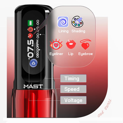 Mast Tattoo Tour2 Pro Cordless Tattoo Pen Kit for Beginners – Home Training