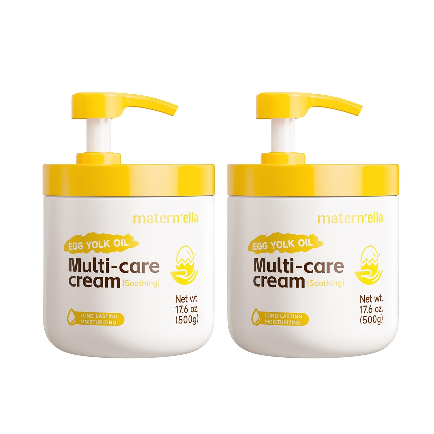 Matern'ella Body Moisturizer with Egg Yolk Oil – 48h Hydration, Squalane & Sodium Hyaluronate, Fragrance-Free, 35.2 oz
