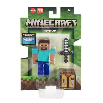 Mattel Minecraft Steve Action Figure & Accessories – 3.25-Inch Collectible Toy Set