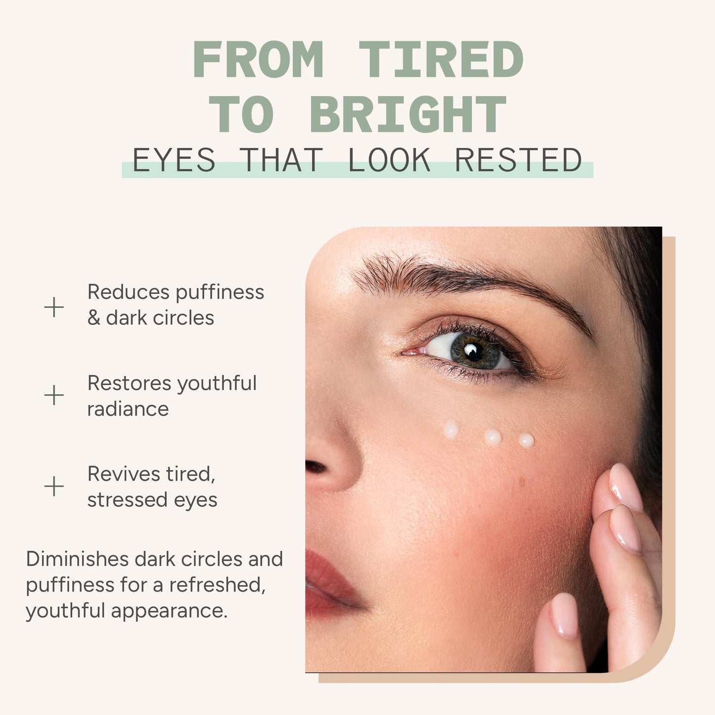 Matter of Monday Anti-Fatigue Eye Cream – Pro-Strength Peptide Eye Cream for Dark Circles & Puffiness (0.5 oz)