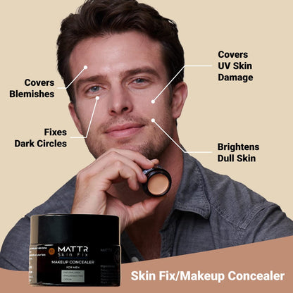 MATTR Skin Fix - Luxury Tinted Concealer for Men, 15g | Covers Blemishes, Razor Burns, Under-Eye Bags