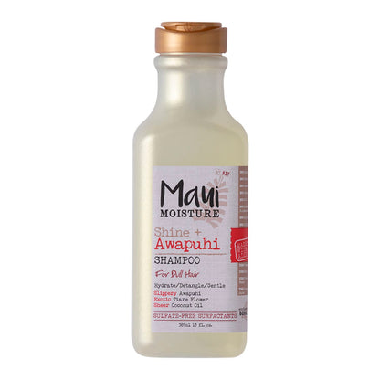 Maui Moisture Shine + Awapuhi Shampoo – Lightweight Hydration for Shiny Hair (13 oz)