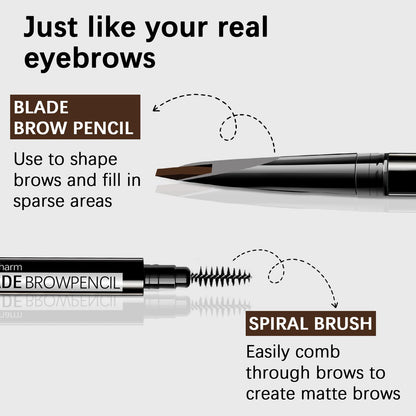 MAVENI Browcharm Microblading Eyebrow Pencil 0.1mm Ultra-Fine | Waterproof, Long-Wear (01 Black)