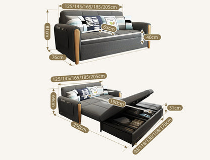 Mavis Two Seater Sofa Bed, Dark Grey