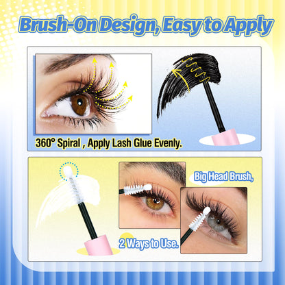 Mavphnee Lash Bond & Seal 2-Pack | Waterproof Lash Glue for Clusters & Extensions