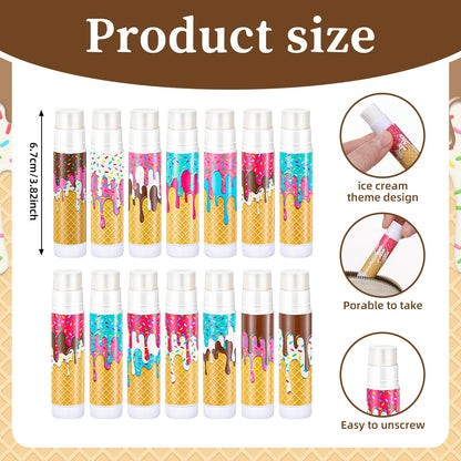 Maxcheck 48 Pcs Ice Cream Drip Lip Balm Bulk Set – 12 Styles, Jasmine Scent