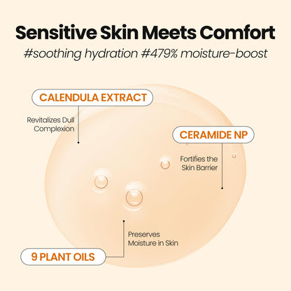 MAXCLINIC Calendula Biome Oil to Foam - All-in-One Korean Oil-Based Foaming Cleanser for Hydration & Soothing Makeup Removal (3.88 fl oz)