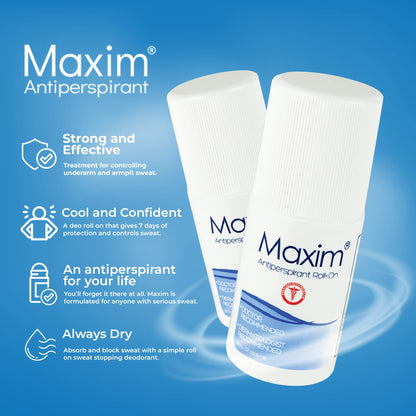MAXIM Clinical Strength Antiperspirant Deodorant for Women & Men – 4 Pack