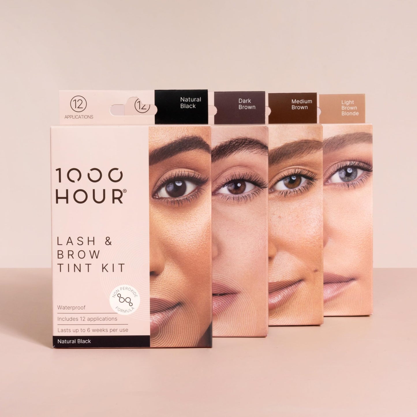 MaxRelief 1000 Hour Pro Brow Kit in Black – Long-Lasting Brow Mascara, 12 Applications