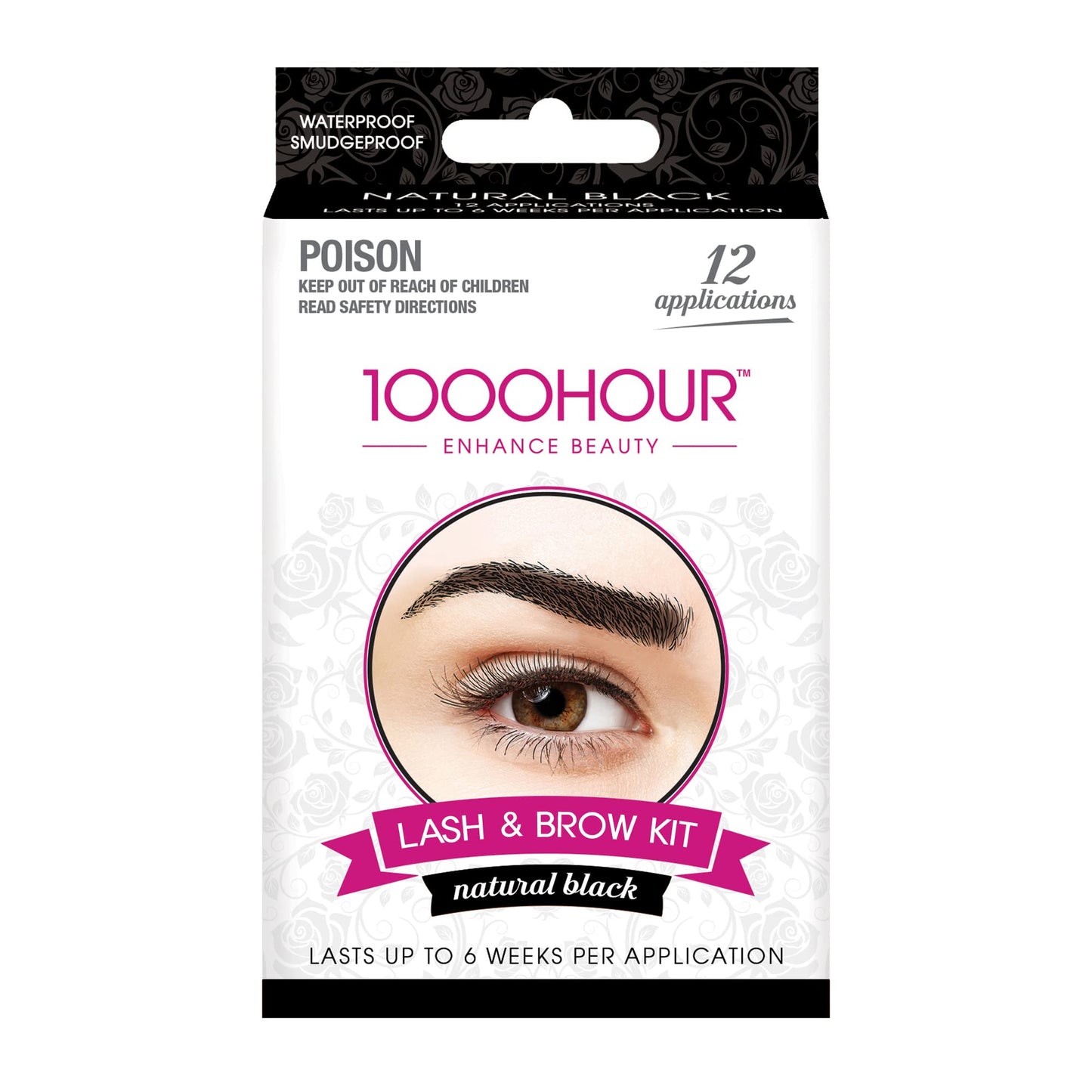 MaxRelief 1000 Hour Pro Brow Kit in Black – Long-Lasting Brow Mascara, 12 Applications