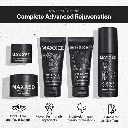 MAXXED Complete Advanced Rejuvenation Routine — 5-in-1 Men’s Skincare Set