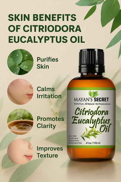 Mayan's Secret Citriodora Eucalyptus Oil – Pure Carrier & Essential Oil, 4oz