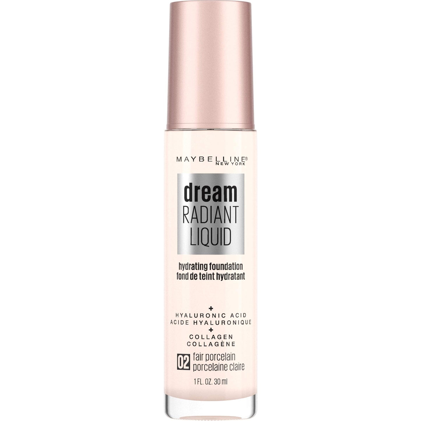 Maybelline Dream Radiant Liquid Foundation – Hydrating Medium Coverage, Fair Porcelain
