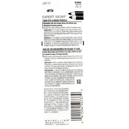 Maybelline Expert Eyes Brow and Eye Pencil Blonde – 4 Pack | Precise Definition for Brows and Lids