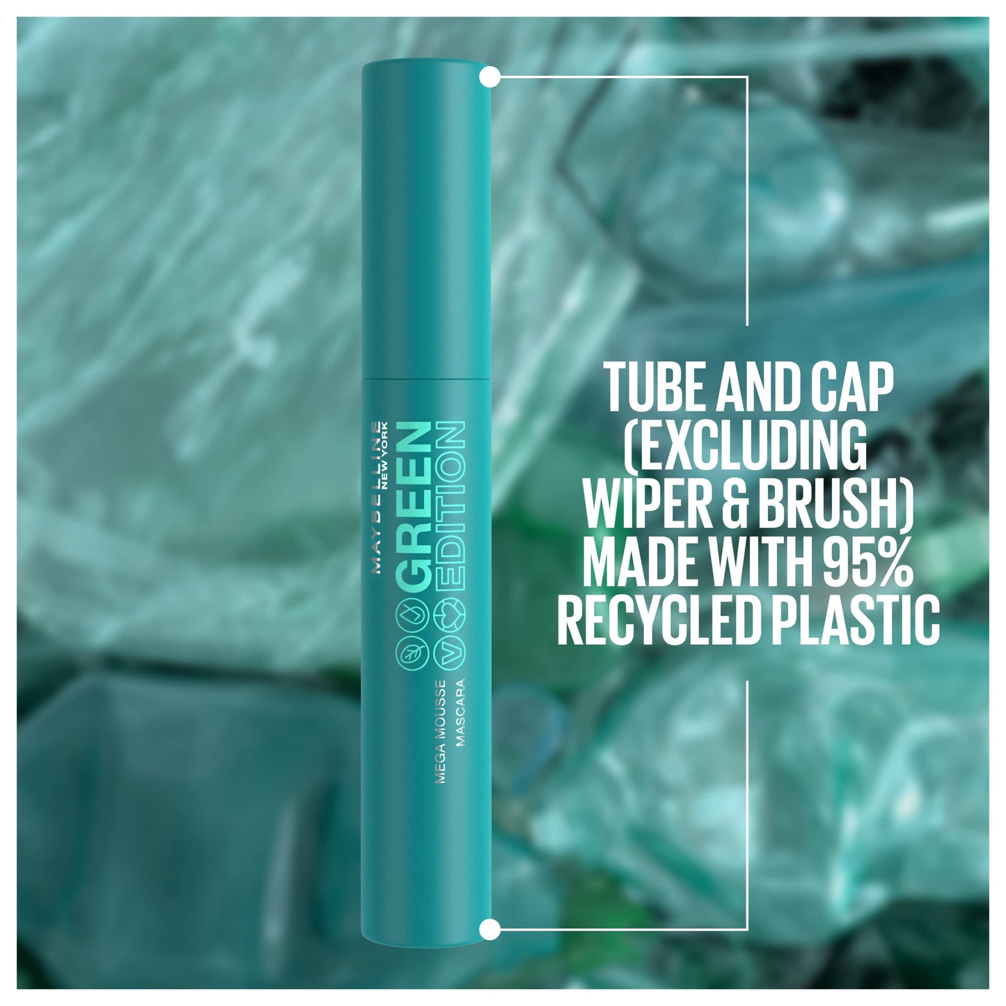 Maybelline Green Edition Mega Mousse Mascara – Lightweight Buildable Volume