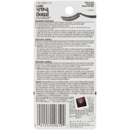 Maybelline Lash Sensational Curvitude Mascara – Washable, Brownish Black, 0.33 fl oz