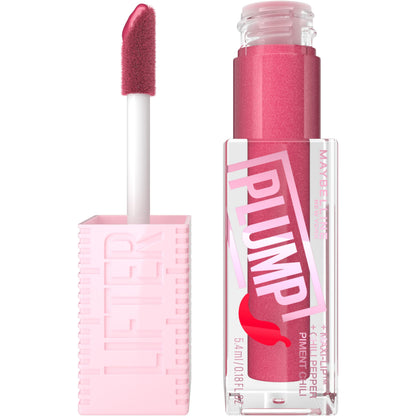 Maybelline Lifter Gloss Plump: Maxi-Lip + Chili Pepper, Sheer Mauve