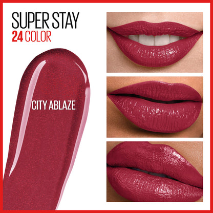 MAYBELLINE Super Stay 24 2-Step Liquid Lipstick & Lip Balm – City Ablaze 930