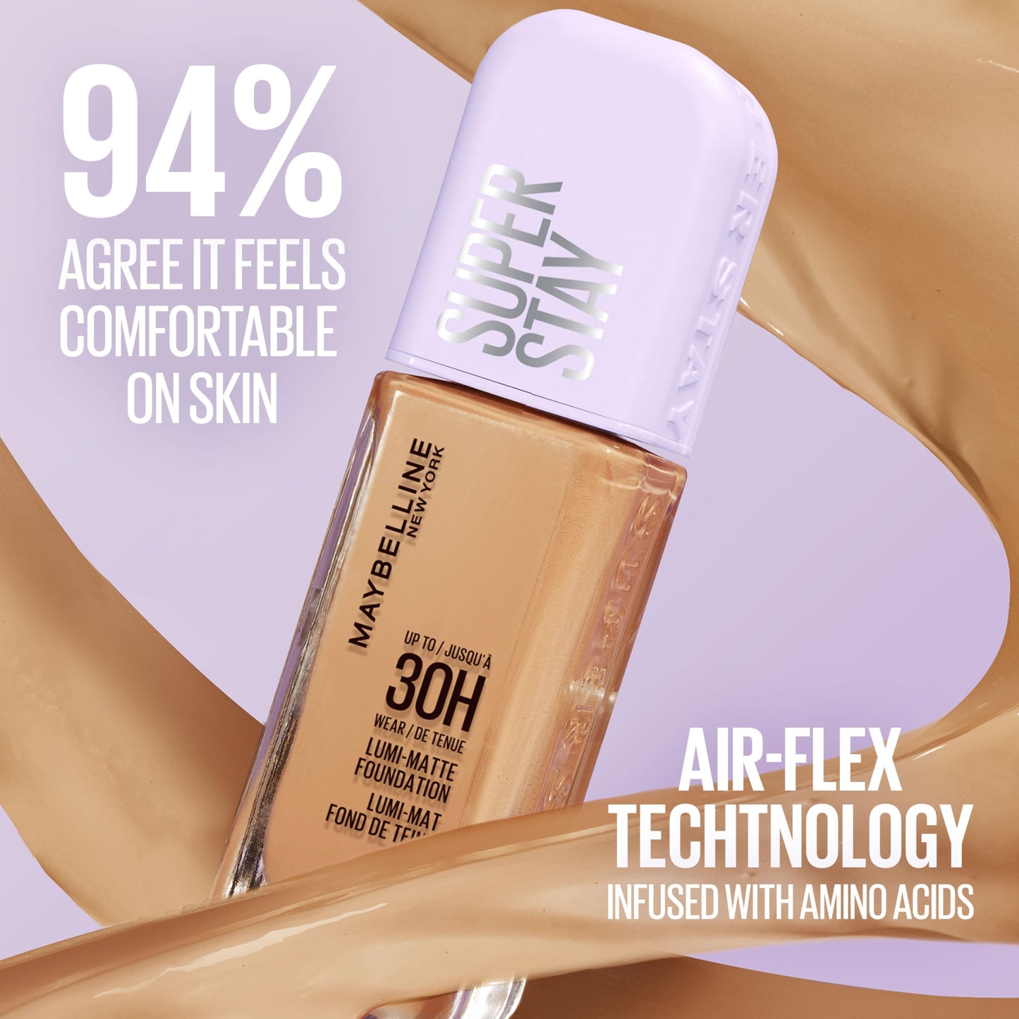 Maybelline Super Stay Lumi-Matte Foundation – Lightweight, Buildable Coverage for Up to 30HR (Shade 370)