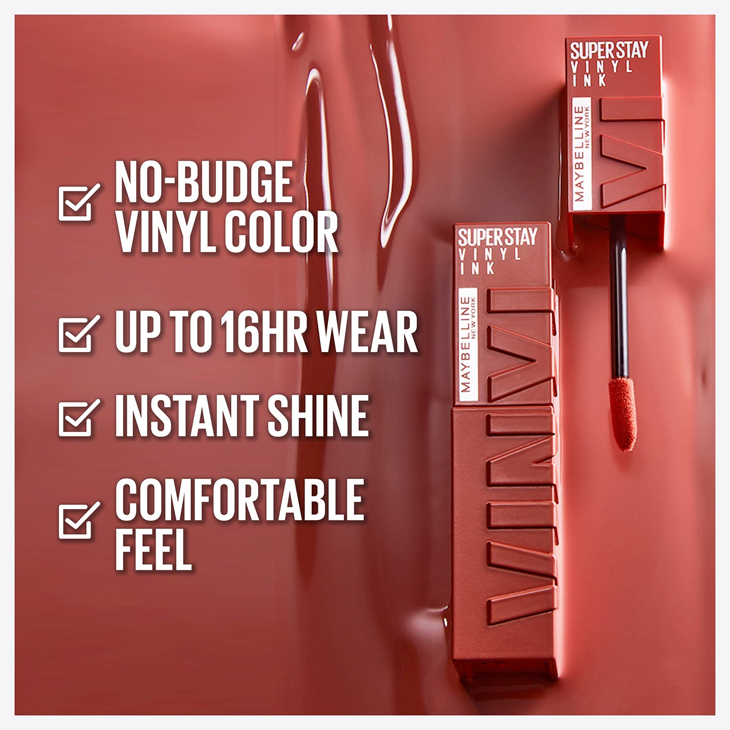Maybelline Super Stay Vinyl Ink Lipcolor — 16HR No-Budge Shine, 20 Shades