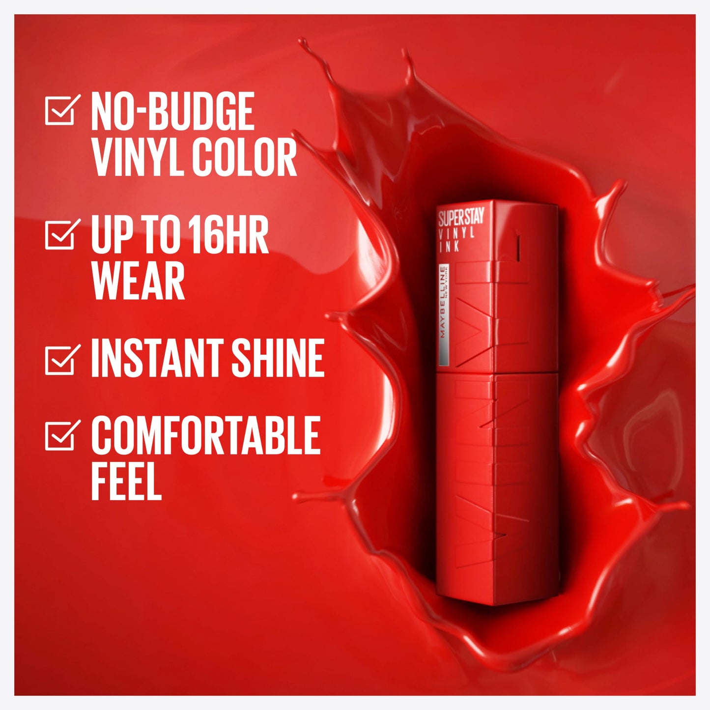 Maybelline Super Stay Vinyl Ink Longwear Lipcolor – Berry Burgundy | 0.14 oz
