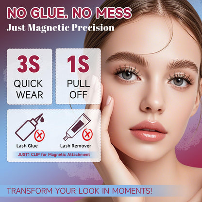 Mayhug Magnetic Eyelashes – 3 Pairs Kit with Applicator, Glue-Free & Reusable