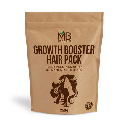 MB Herbals Growth Booster Hair Pack – 11-Herb Herbal Hair Care, Non-Coloring