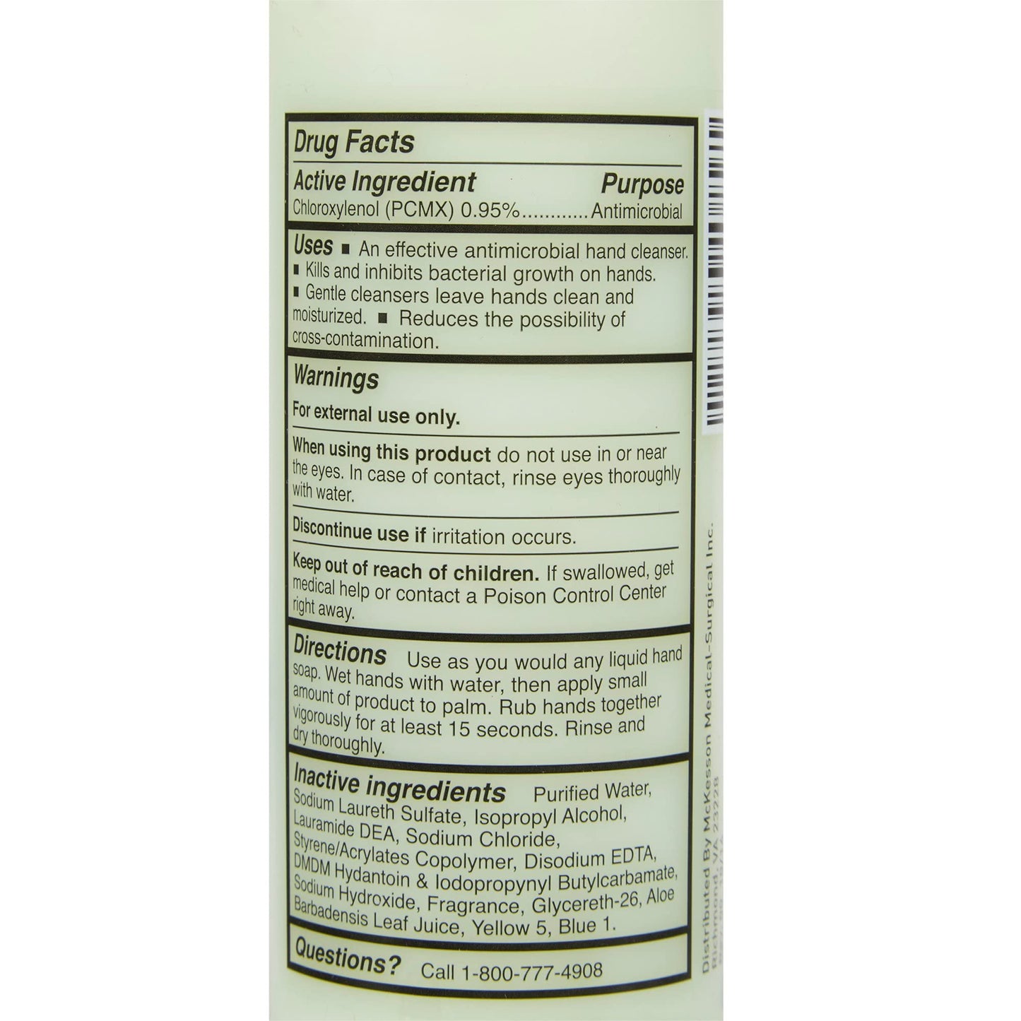 McKesson Antimicrobial Lotion Hand Soap with Aloe – 8 oz Pump, Herbal Scent