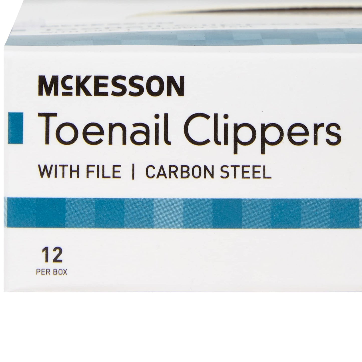 McKesson Toenail Clippers with File – Steel Nail Clippers with Thumb Squeeze Lever (12 Count)