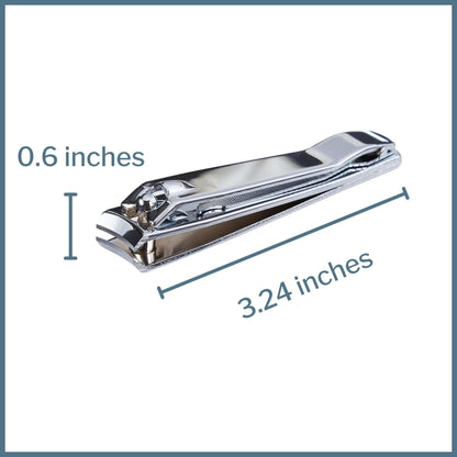 McKesson Toenail Clippers with File – Steel Nail Clippers with Thumb Squeeze Lever (12 Count)