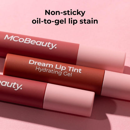 MCoBeauty Dream Lip Tint Hydrating Gel – Long-Lasting Semi-Matte Lip Stain (True Pink) | Vegan & Cruelty-Free
