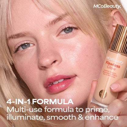 MCoBeauty Flawless Glow Luminous Skin Filter – 3 Light | 4-in-1 Primer, Foundation Booster & Liquid Highlighter
