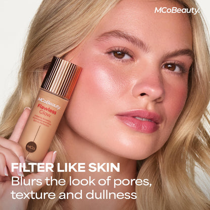 MCoBeauty Flawless Glow Luminous Skin Filter – 2 Fair | 4-in-1 Primer, Foundation Booster & Highlighter