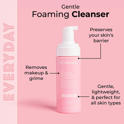 MCoBeauty Everyday Gentle Foaming Cleanser - Soothing, pH-Balanced Face Wash for All Skin Types