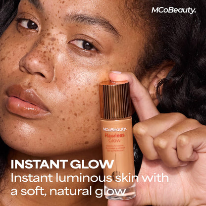 MCoBeauty Flawless Glow Luminous Skin Filter – 2.5 Fair | 4-in-1 Primer, Foundation Booster & Highlighter